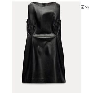 NWT Zara Black Leather Collection Dress